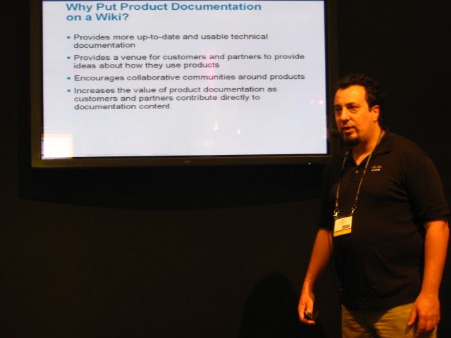 Paul Zimmerman talking wikis at Cisco Live 2009
